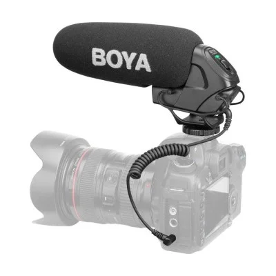 Boya On-Camera Shotgun condenser Microphone for DSLR, Mirrorless and Video Cameras &ndash; Black